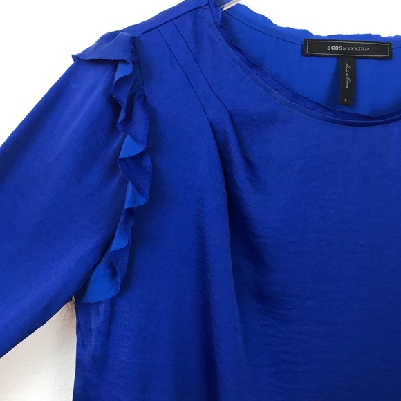 Long sleeve silk ruffle blouse - Picture 4 of 6